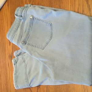 J.Jill Authentic fit cropped fringe jeans. Size 14